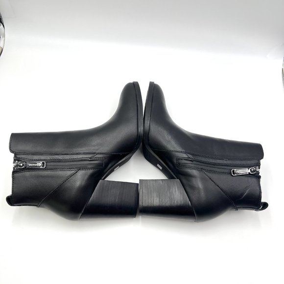 Blondo Womens Size 6.5 Black Leather Waterproof Block Heel Ankle Boots Shoes - Picture 8 of 12